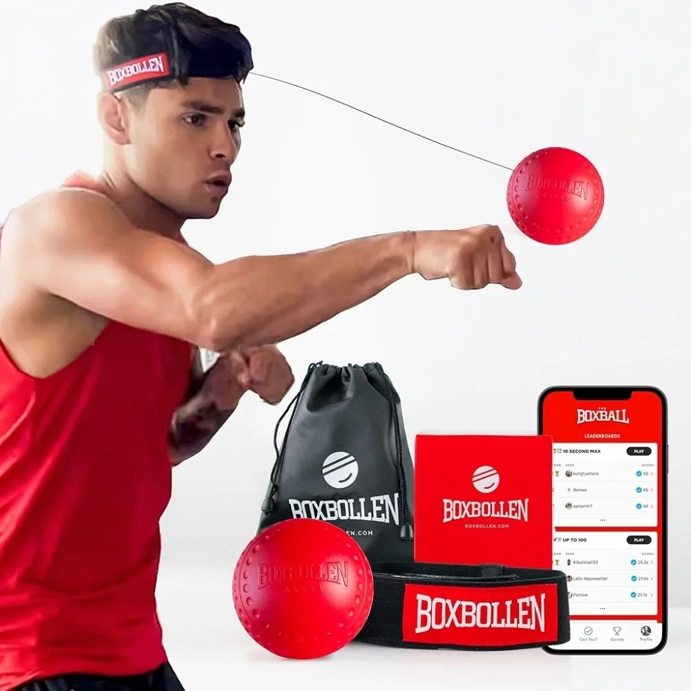 NEW Boxbollen Agility Ball Boxing Reflex Ball with Adjustable Strap App License